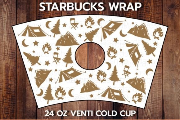 Camping 24oz Cup SVG: Graphics for Crafts and Content