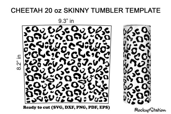 Cheetah Tumbler SVG & Leopard Graphics for Crafts