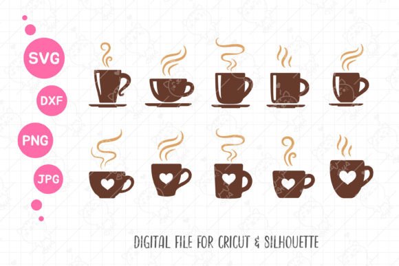 Coffee Cup SVG Hot Coffee Png Graphics