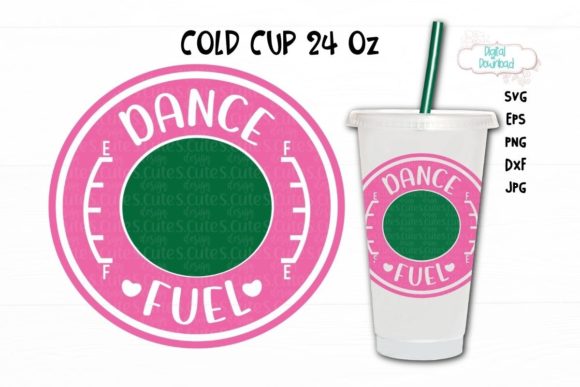 Cold Cup Ring 24 Oz, Dance Fuel Cup SVG: Graphics & Illustrations