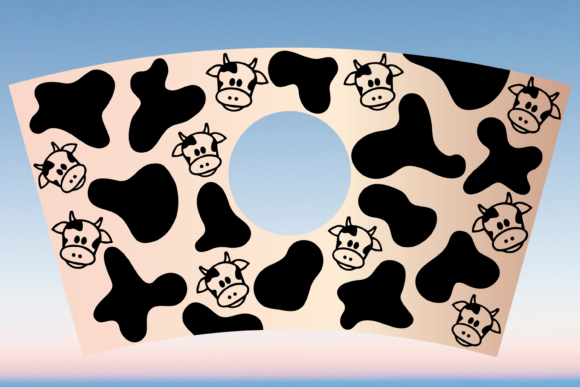 Cow Print Pattern Starbucks Hot Cup SVG Graphics