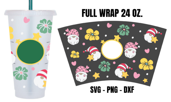 Cute Gnome Starbucks Cup SVG: Graphics for Crafts & Content