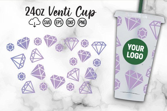 Diamonds Cold Cup Svg Graphics