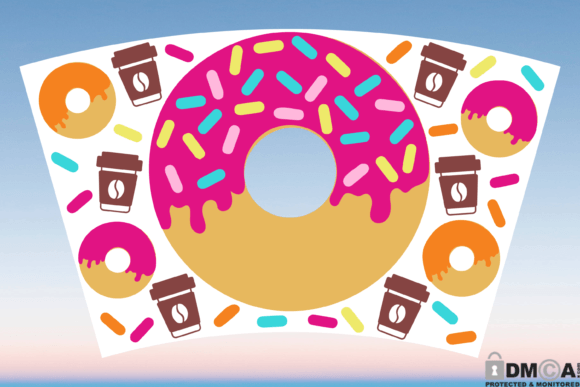 Donut Sprinkles Coffee Starbucks Cup SVG