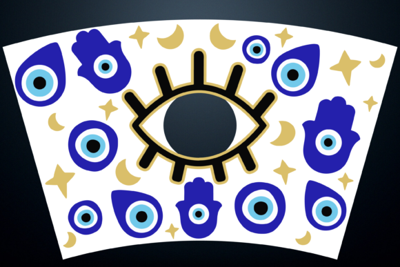 Evil Eye Turkish Hamsa Starbucks Cup SVG Graphics