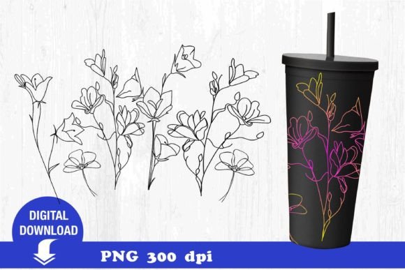 Flower Svg.Tumbler Svg. Summer. Spring. Graphics