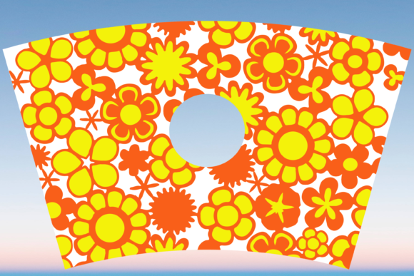 Groovy 70s Flower Boho Starbucks Cup SVG