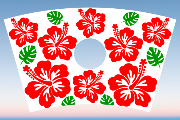 Hibiscus Monstera Summer 24oz Cup SVG