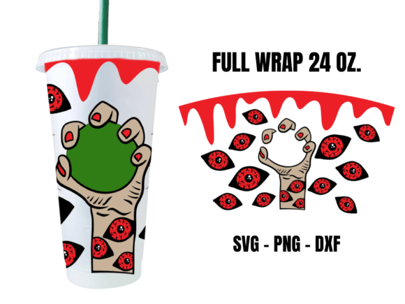 Horror Hand Cup Svg, Halloween Graphics