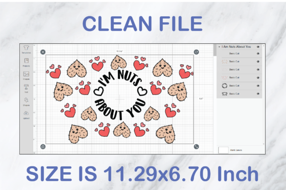 I’m Nuts About You Full Wrap Tumbler SVG Graphics