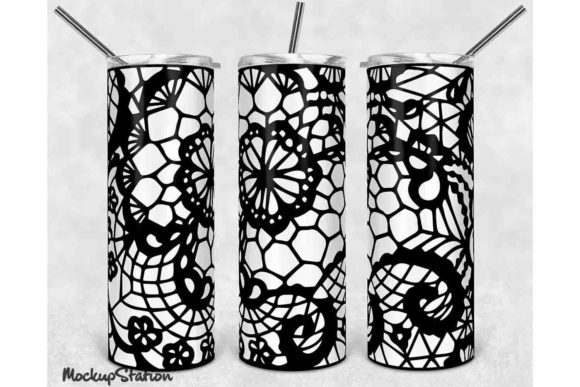 Lace Tumbler SVG Lace Design Wrap PNG