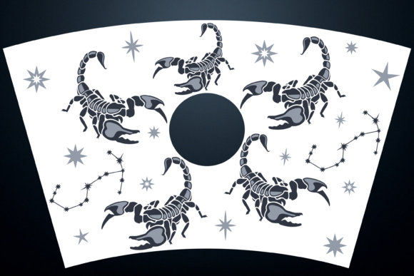 Scorpio Scorpion Stars Starbucks Cup SVG Graphics