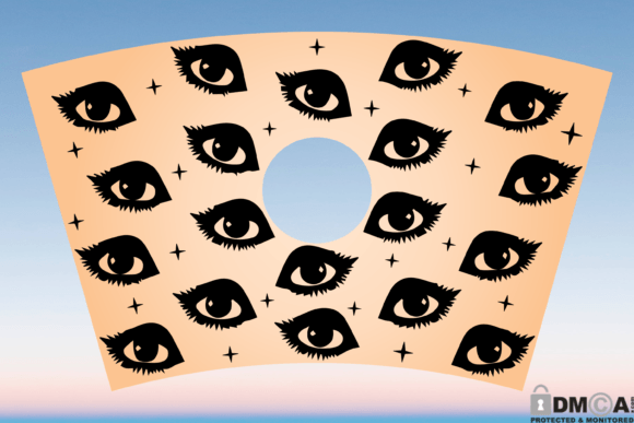 Sexy Eyes Thick Lash SVG: Graphics for Boho Print Templates
