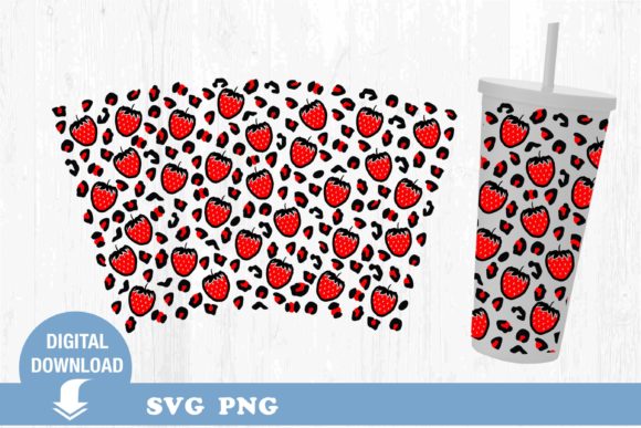 Strawberry SVG: Tumbler & Fruits Design