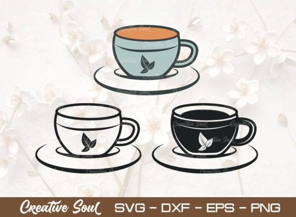 Tea Cup SVG Cut File: Graphics & Illustrations for Digital Sellers