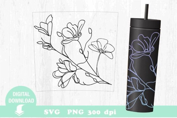 Tumbler Svg Designs Flowers. Floral Svg