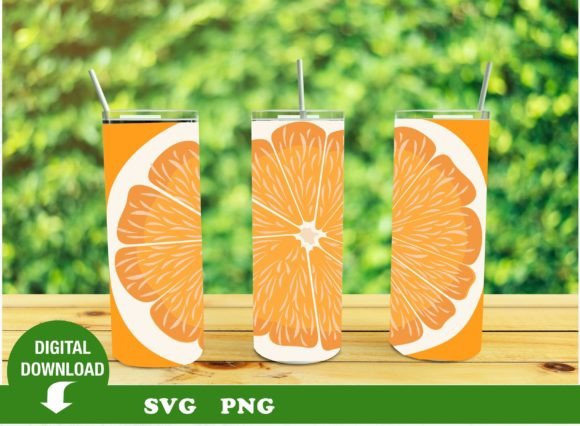 Tumbler Svg. Orange. Summer. Fruit. Graphics