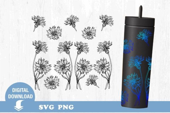 Tumbler Svg. Wildflowers. Floral Svg. Graphics